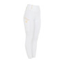 Legging justo para menina com grip e logótipo Equestro - Branco / branco