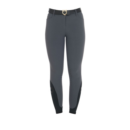 Calça justa com grip feminina com logotipo Zenda Equestro