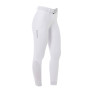 Calça de cintura alta com grip integral feminina Equestro - Branco