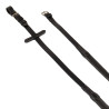Rendas de couro e borracha com fivelas prateadas (1,6 cm) Equestro - Conhaque