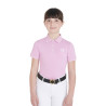 Polo de treino técnico infantil em tecido antibacteriano Equestro - Flor do deserto / névoa do porto