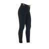 Calça de cintura alta com grip integral feminina Equestro - Preto