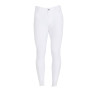 Calça ajustada com grip masculina com logotipo Caspar Equestro - Branco