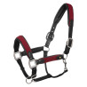Caveção de couro com inserções de nylon trançado Equestro - Castanho / bordô