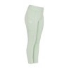 Legging justo para menina com grip e logótipo Equestro - Névoa do porto / branco
