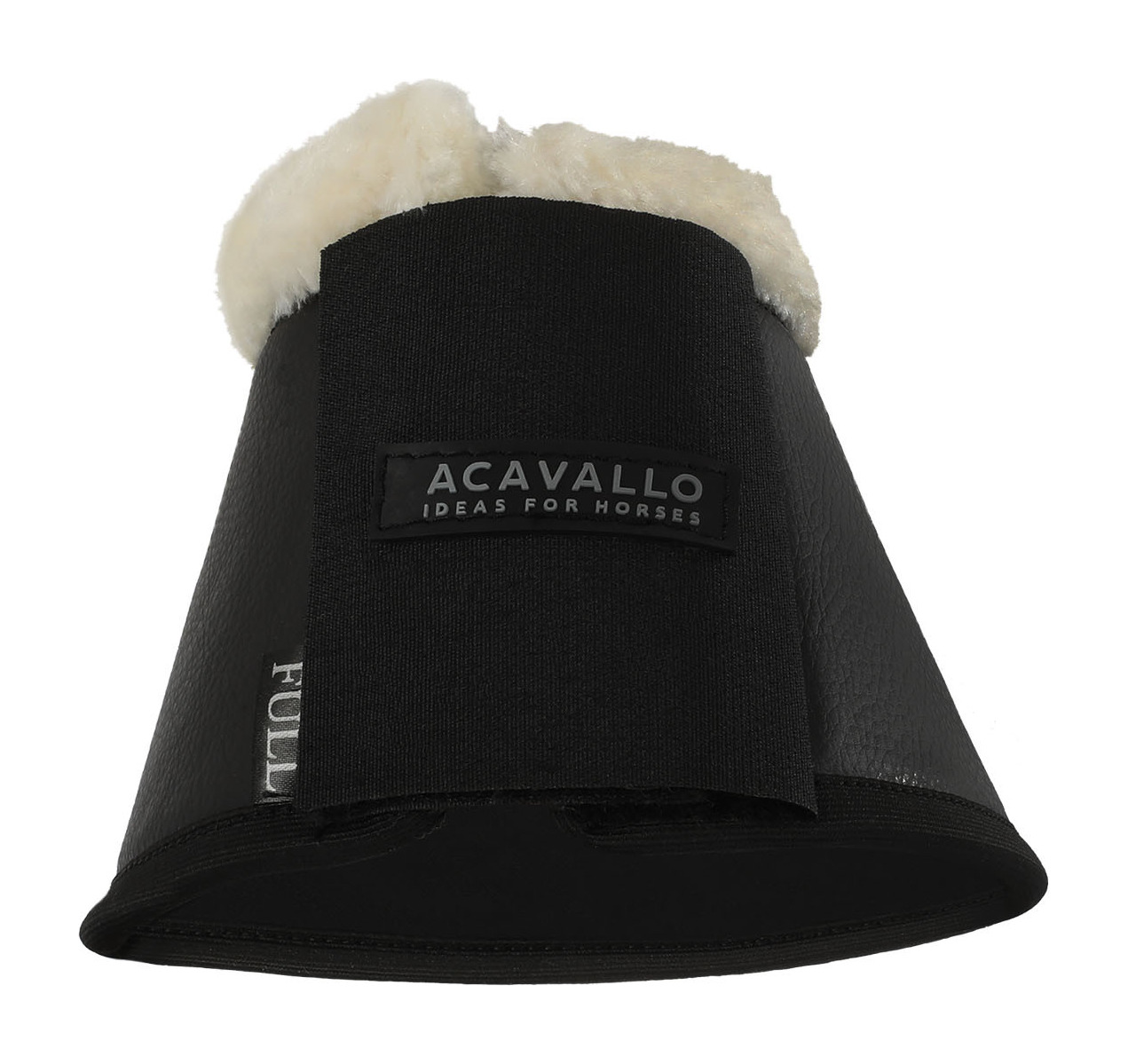Sinos em couro ecológico de carneiro com fecho de velcro Acavallo Preto Sinos em couro ecológico de carneiro com fecho de velcro Acavallo Preto