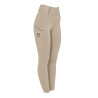 Legging justo feminino com grip completo Classic Equestro - Oxofrd tan