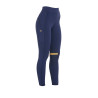 Legging ajustado em tecido técnico elástico feminino Kao Light Equestro - Marinho / amarelo