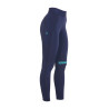 Legging justo em tecido técnico elástico feminino Kao Equestro - Marinho / esmeralda