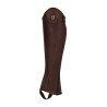 Mini-chaps de couro macio com zíper lateral Magellano Equestro - Castanho