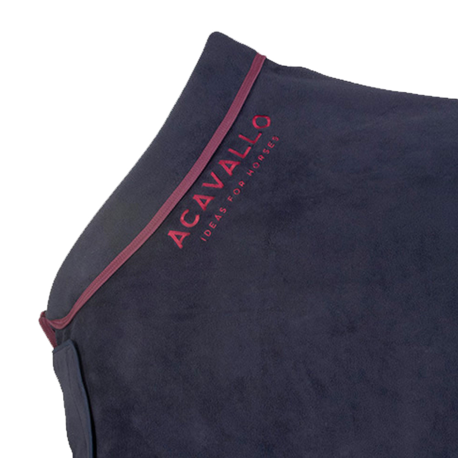 Cobertura de box em lã polar com colarinho acolchoado 800g Acavallo Marinho / bordô Azul