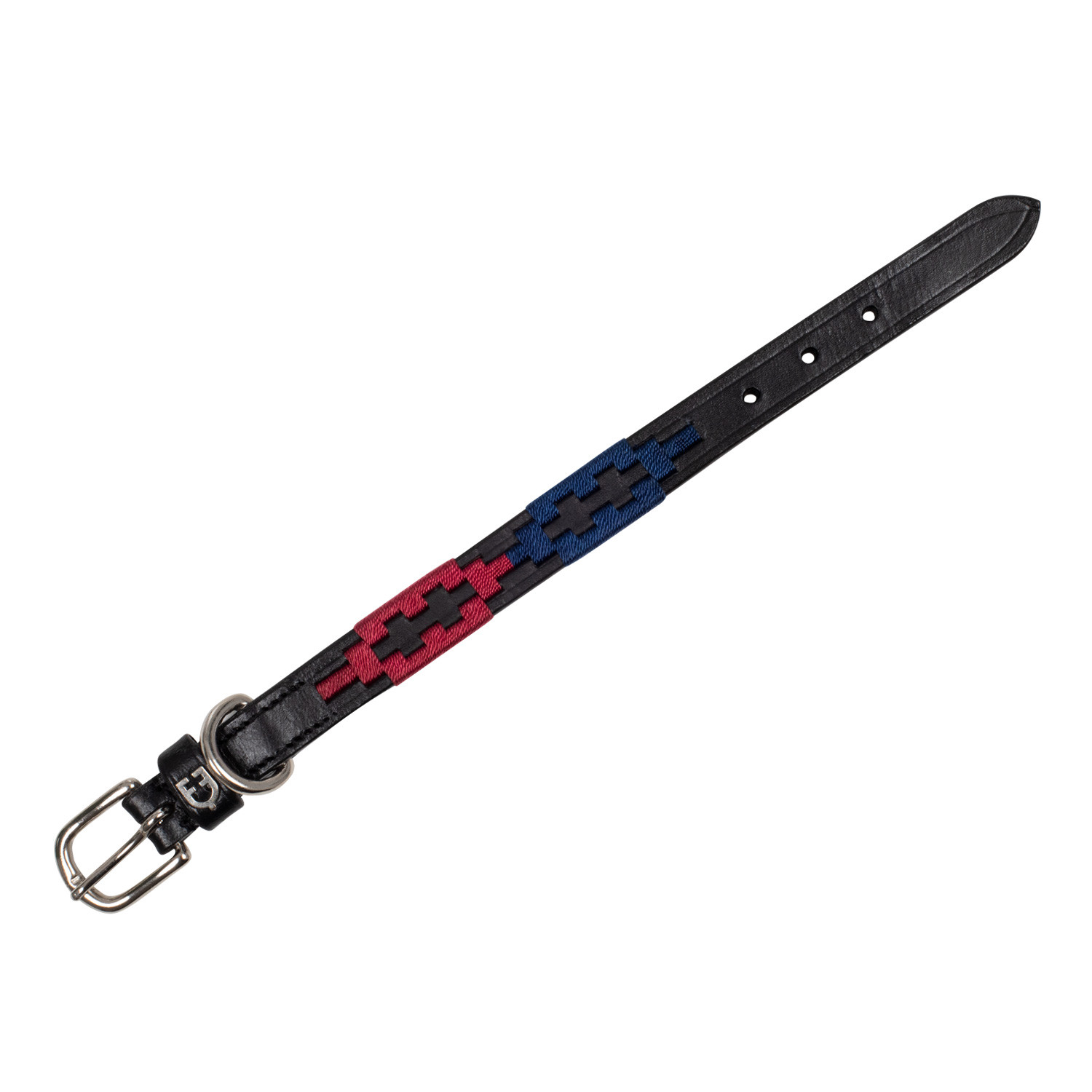 Coleira de couro Polo S Equestro para cachorro Preto