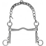 Mors Saumur Feeling com bomba hastes curtas inox acetinado