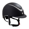 Capacete unissex com armação brilhante Galaxy Equestro - Preto / prata brilhante