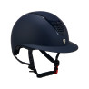 Capacete ultraleve em plástico fosco resistente com viseira larga (3 acolchoamentos) Eclipse Equestro - Marinho / marinho