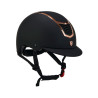 Capacete ultraleve com estrutura polida Eclipse Equestro - Preto / ouro rosa