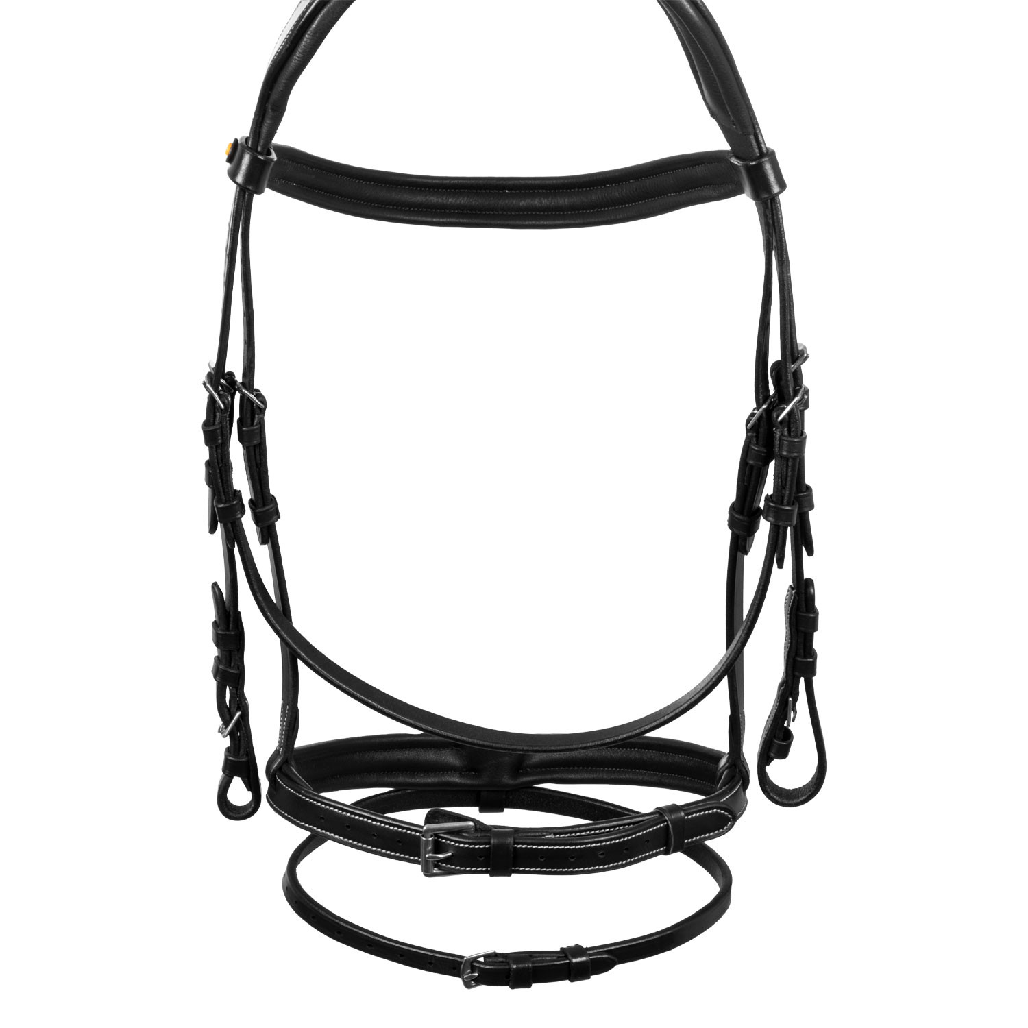 Bridão anatômico elevado e acolchoado Equestro Preto