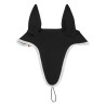 Touca anti-moscas em tecido técnico com fixação na focinheira Equestro - Preto / branco