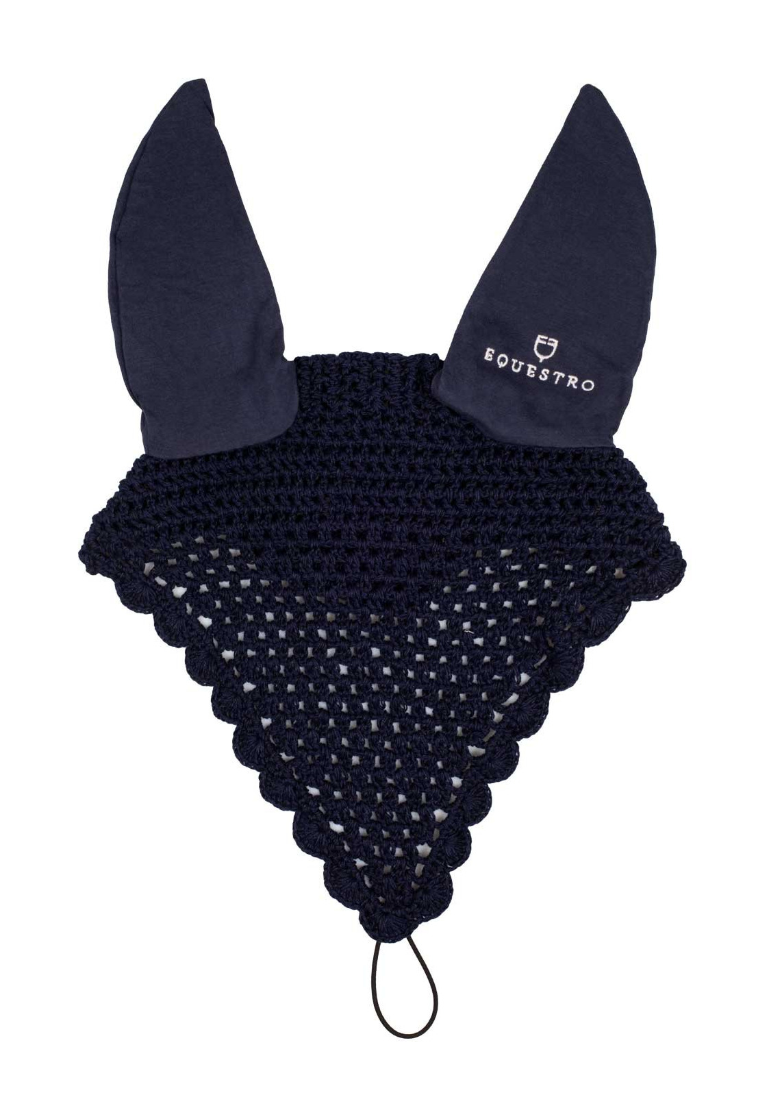 Touca anti-moscas de algodão com fixação ao cabresto Equestro Marinho Azul-marinho Touca anti-moscas de algodão com fixação ao cabresto Equestro Marinho Azul-marinho