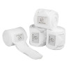 Bandagens de polo anti-pilling com fecho de velcro Acavallo, conjunto com 4 unidades - Branco / branco