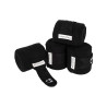 Bandagens de polo com fecho de velcro Trim em conjunto de 4 Equestro - Preto / preto