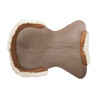 Amortecedor terapêutico em gel recortado com borda em lã de carneiro com Dri-Lex Acavallo - Marrom / natural