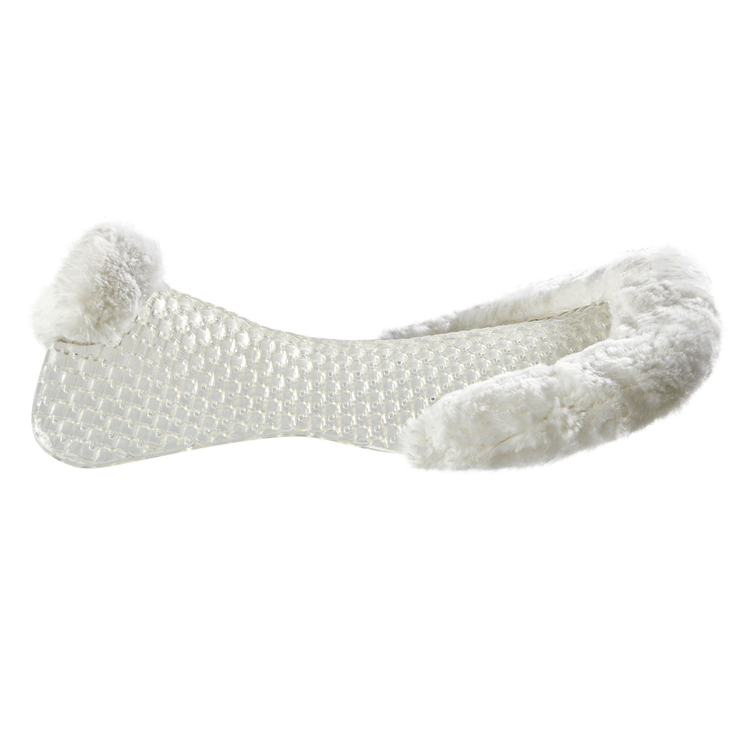 Amortecedor respirável em gel com recorte em lã de carneiro Acavallo Transparente / branco Amortecedor respirável em gel com recorte em lã de carneiro Acavallo Transparente / branco