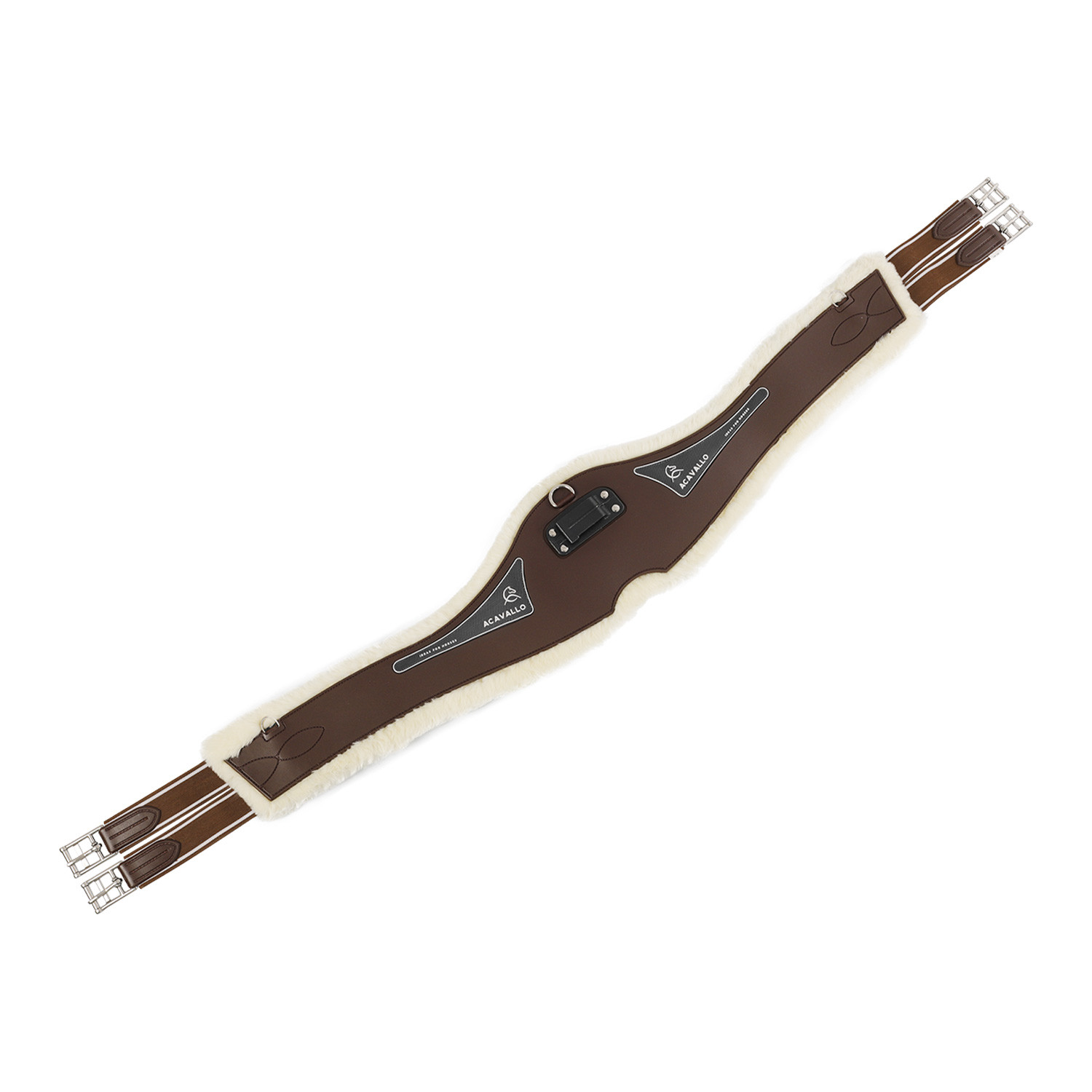 Cilha Anatômica Acavallo Gel & PVC Forro de Lã Removível Preto