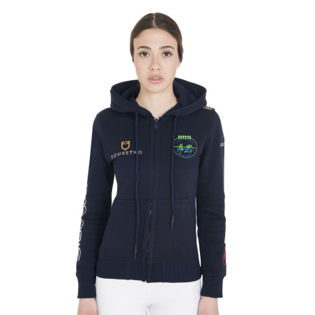 Sweat com multi-logotipo feminino Equestro