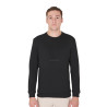 Suéter de inverno masculino com gola redonda de algodão Equestro - Preto