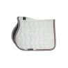 Sela de salto com debruns contrastantes Red Trim Equestro - Branco / vermelho / cinza