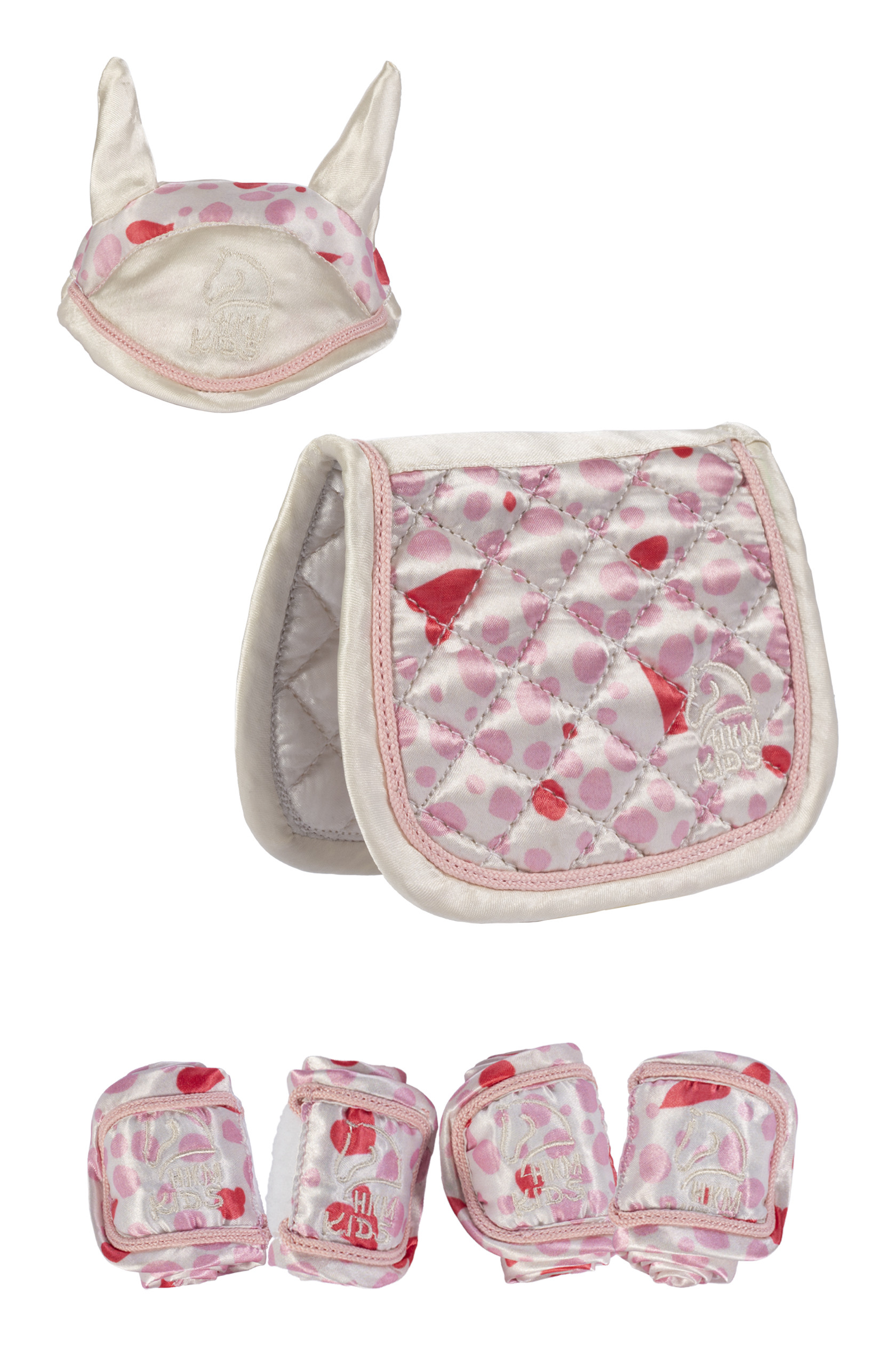 Design do conjunto Cuddle Pony HKM Branco sujo / rosa
