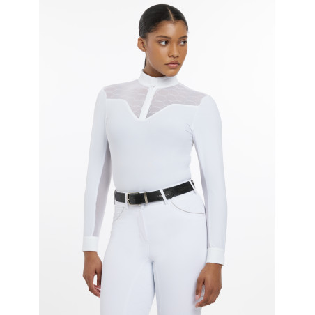 Polo de competição Emily LeMieux de mangas compridas