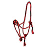 Gevlochten Nylon Halster Pool's - Preto / vermelho