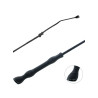 Chicote de Adestramento com Cabo de Borracha Zoccolo Umbria Equitazione - Preto