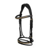 Bridão Inglês com Clincher e Rédeas de Borracha Supreme - Preto