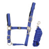 Cabresto de Nylon com Reforço de Couro e Corda Trançada Supreme - Azul royal