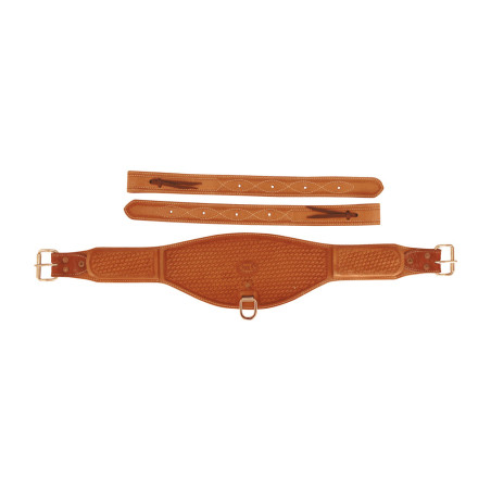 Cinta Traseira Western em Couro com Gravação Cesta Pool's