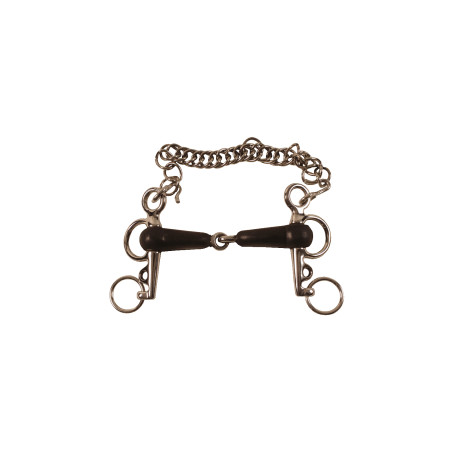 Mors Pelham Revestido de Borracha com Hastes Curtas Umbria Equitazione