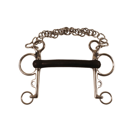 Mors Pelham de Borracha Flex Umbria Equitazione