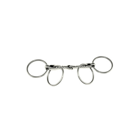 Mors Scourier Torcido com Duplos Anéis Umbria Equitazione