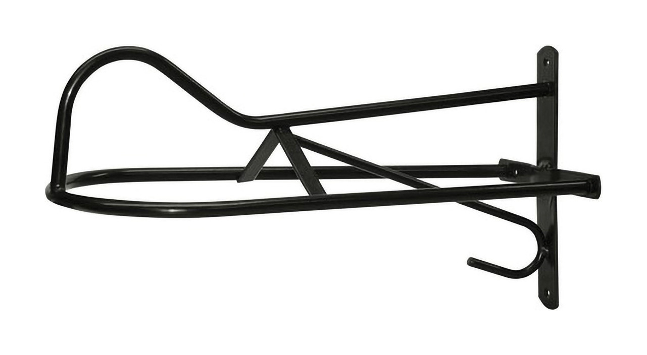 Suporte de Sela Western de Parede Fixo Umbria Equitazione Preto
