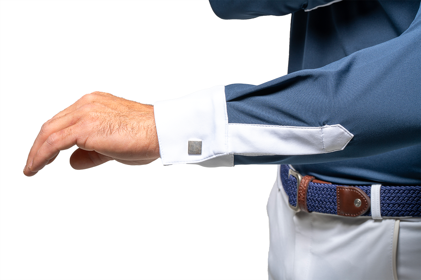 Polo de competição Flags & Cup masculino Wako de mangas compridas Marinho Azul-marinho