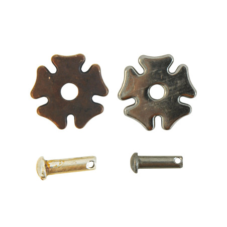 Par de roldanas para esporas com rebites 303 Pool's