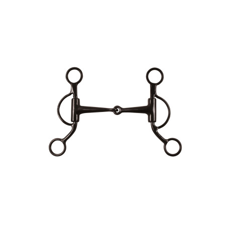 Mors western de ferro preto com hastes curtas Pool's