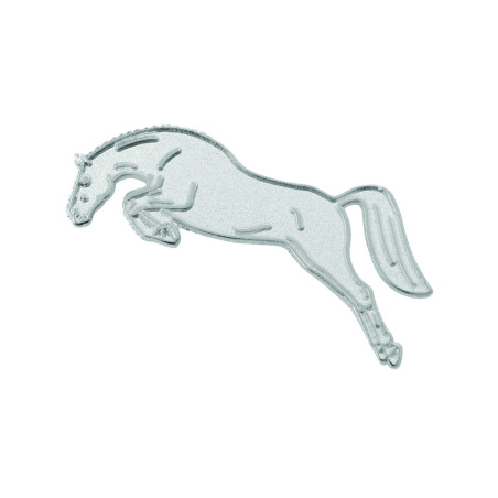 Alfinetes de colarinho Master2 modelo saltador em prata Umbria Equitazione