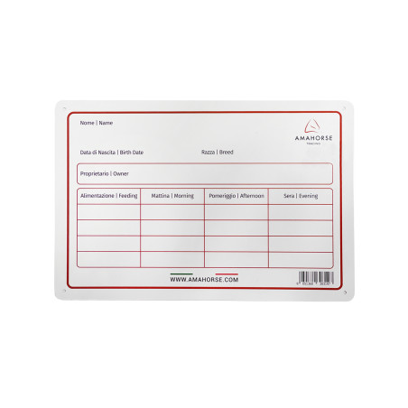 Placa de box em alumínio Umbria Equitazione