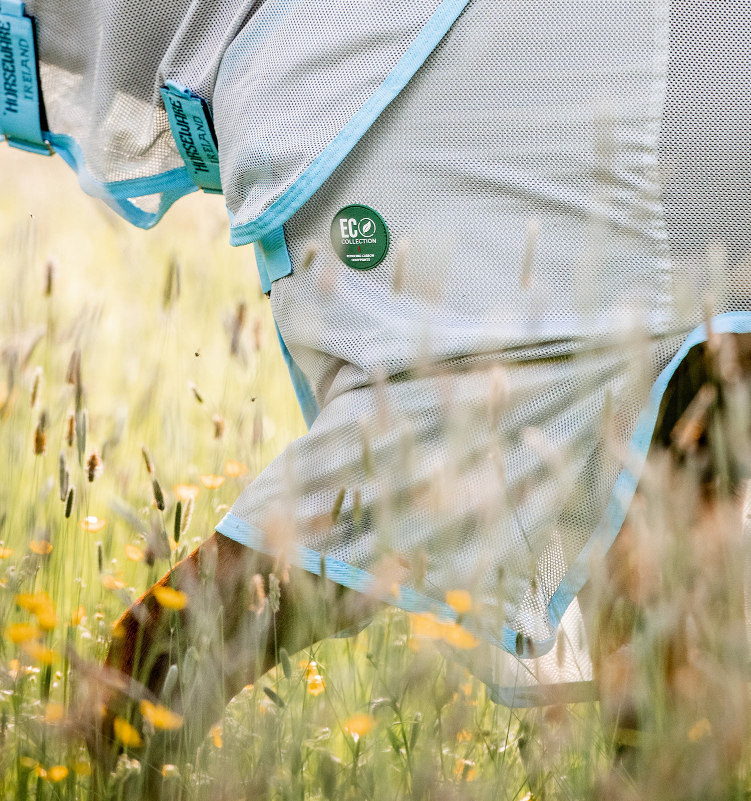 Cubre-moscas Horseware Amigo AmEco Bug Buster 0g Prata / azul céu