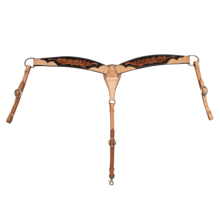 Peitoral western com decoração floral escura Pool's