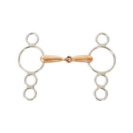 Mors de 4 anéis para pônei em cobre 10,5 cm Umbria Equitazione